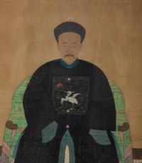 A Pair of Chinese Ancestral Portraits on Paper