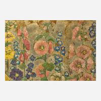 Mary Elizabeth Price (American, 1877–1965) Hollyhock and Delphinium Screen