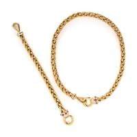 SIGNORETTI, YELLOW GOLD AND RUBY NECKLACE AND BRACELET