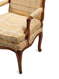 A Pair of Louis XV Beechwood Fauteuils