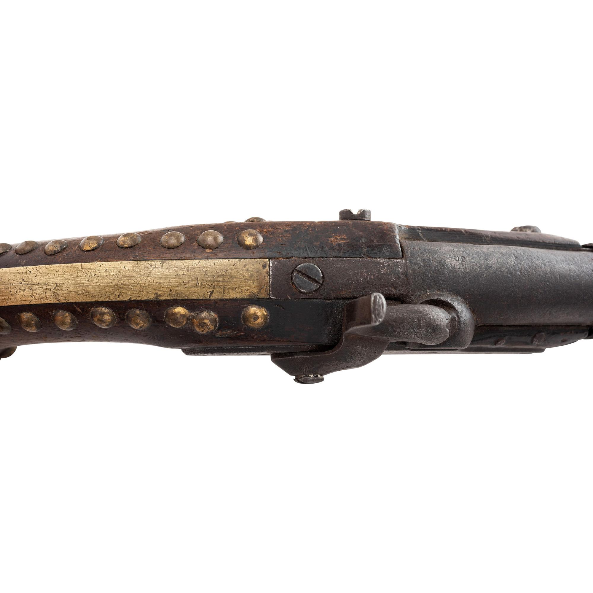 Shortened and Tack Decorated U.S. Model 1842 Percussion Pistol by Aston