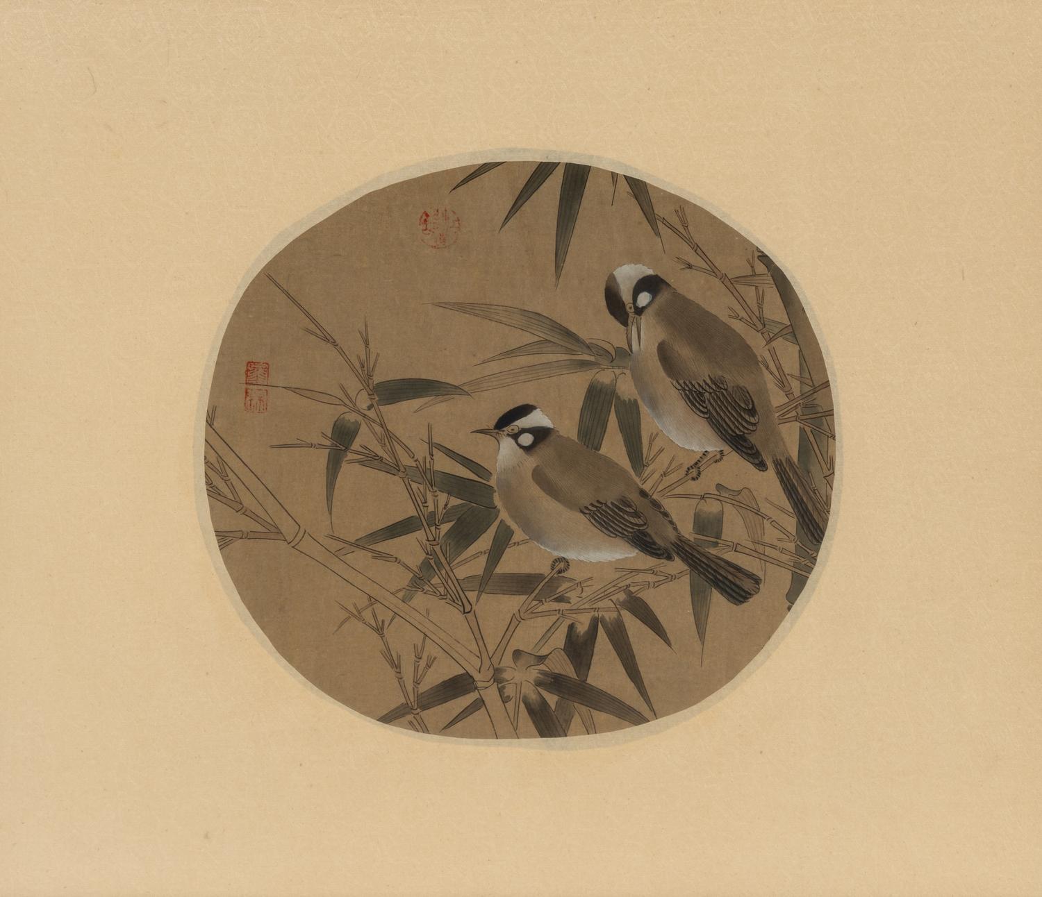 A Group of Chinese Ink on Silk Paintings and Books, 20th Century — 近代 絹本水墨花鳥鏡框兩幅及冊頁書兩種