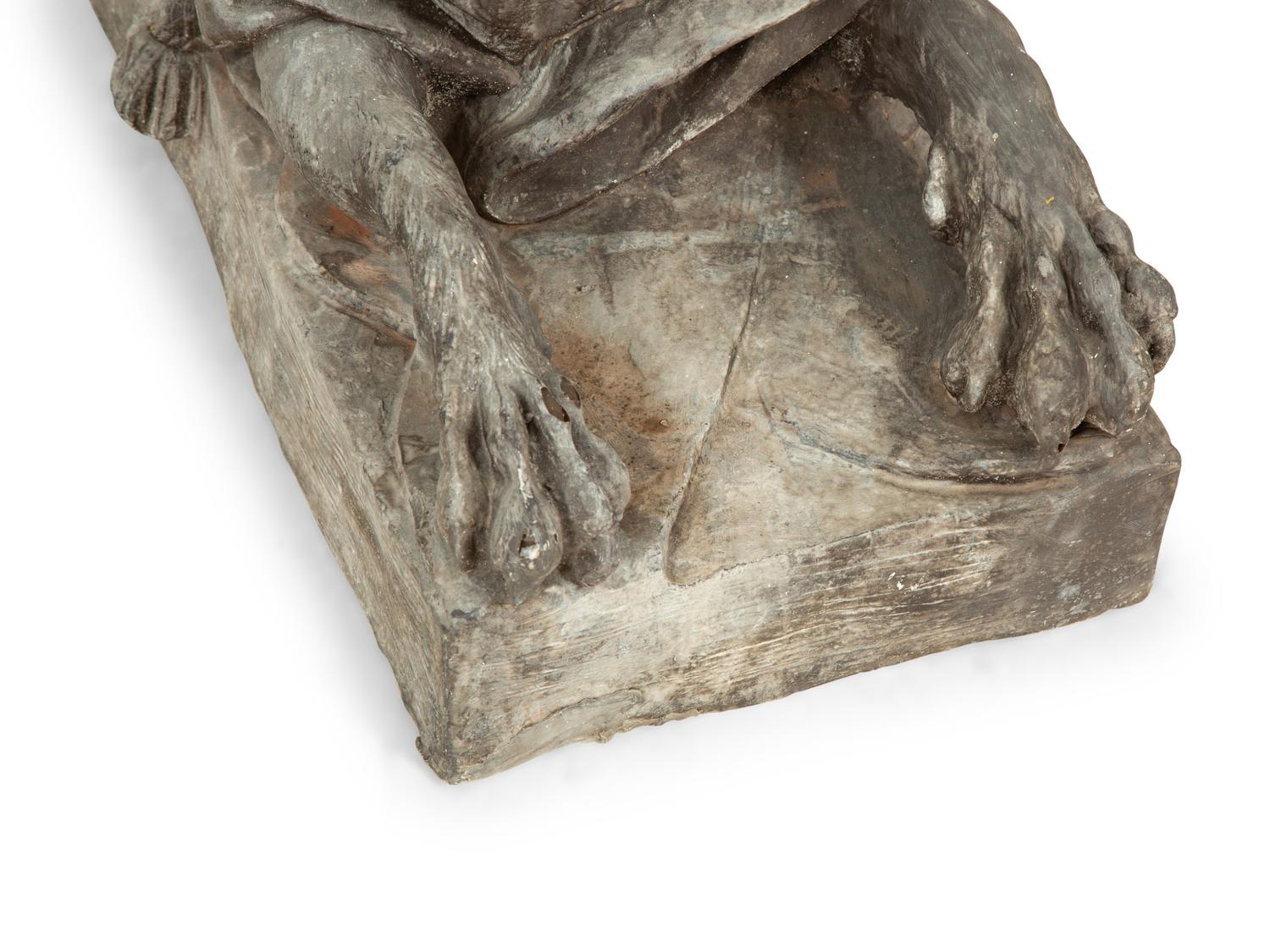 A Pair of Patinated Fiberglass Sphinxes