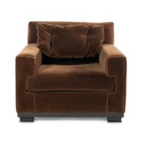 A Velvet Upholstered Club Chair