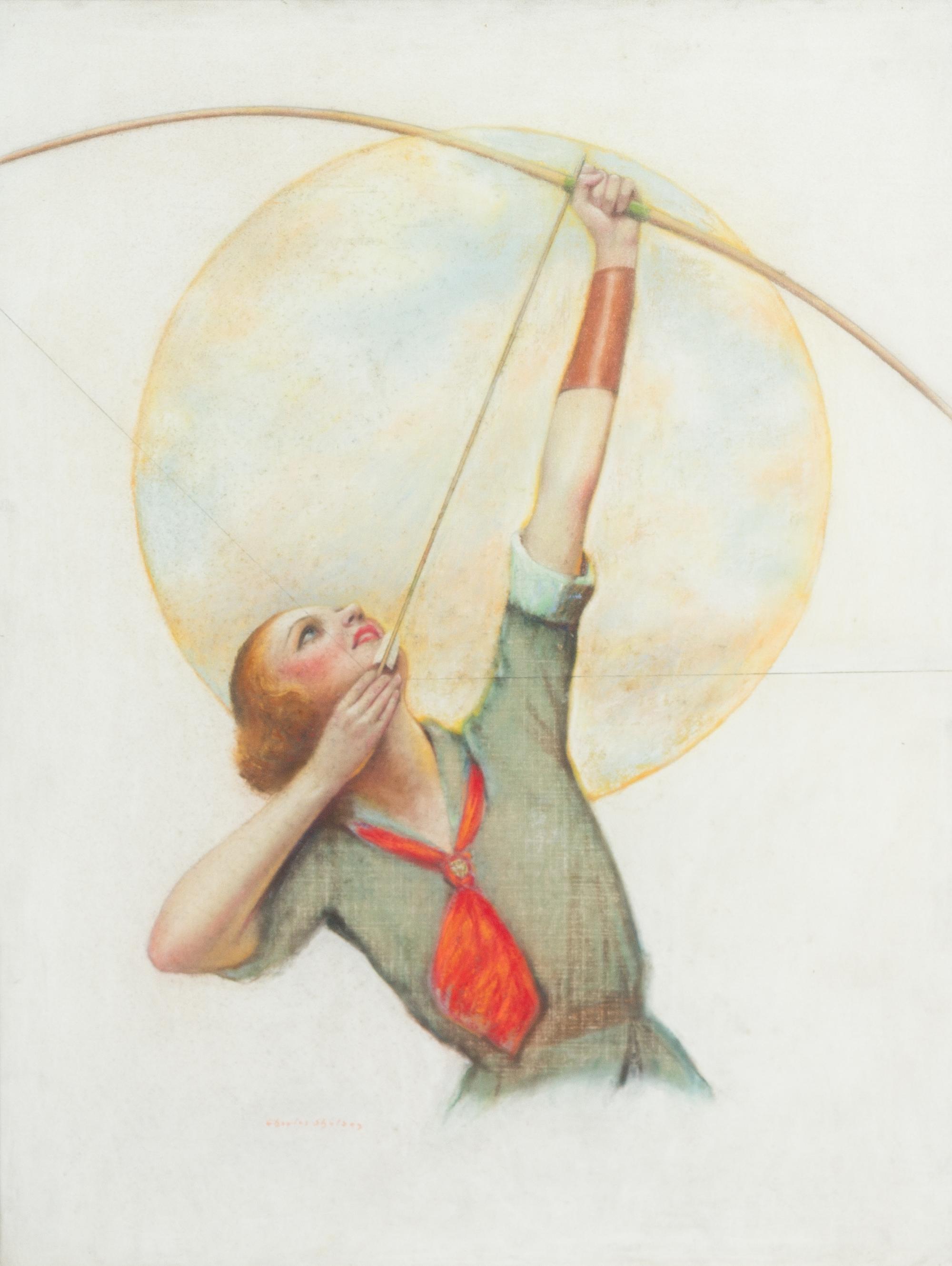 Charles Sheldon, (American, 1889-1961), Lady with Bow and Arrow, c. 1925