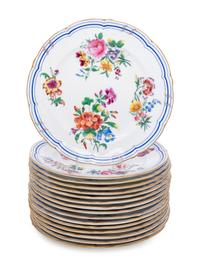 A Set of Sixteen Coalport Porcelain Plates