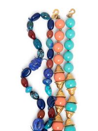 Two Necklaces Attributed to Grosse and Strand of Glass Beads Attributed to Christian Dior