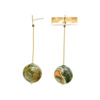 KATHLEEN WHITAKER, TWO PAIRS OF YELLOW GOLD AND GEMSTONE PENDANT EARRINGS