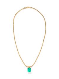 YELLOW GOLD AND EMERALD PENDANT/NECKLACE