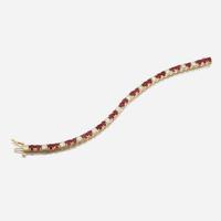 A ruby, diamond, and gold bracelet