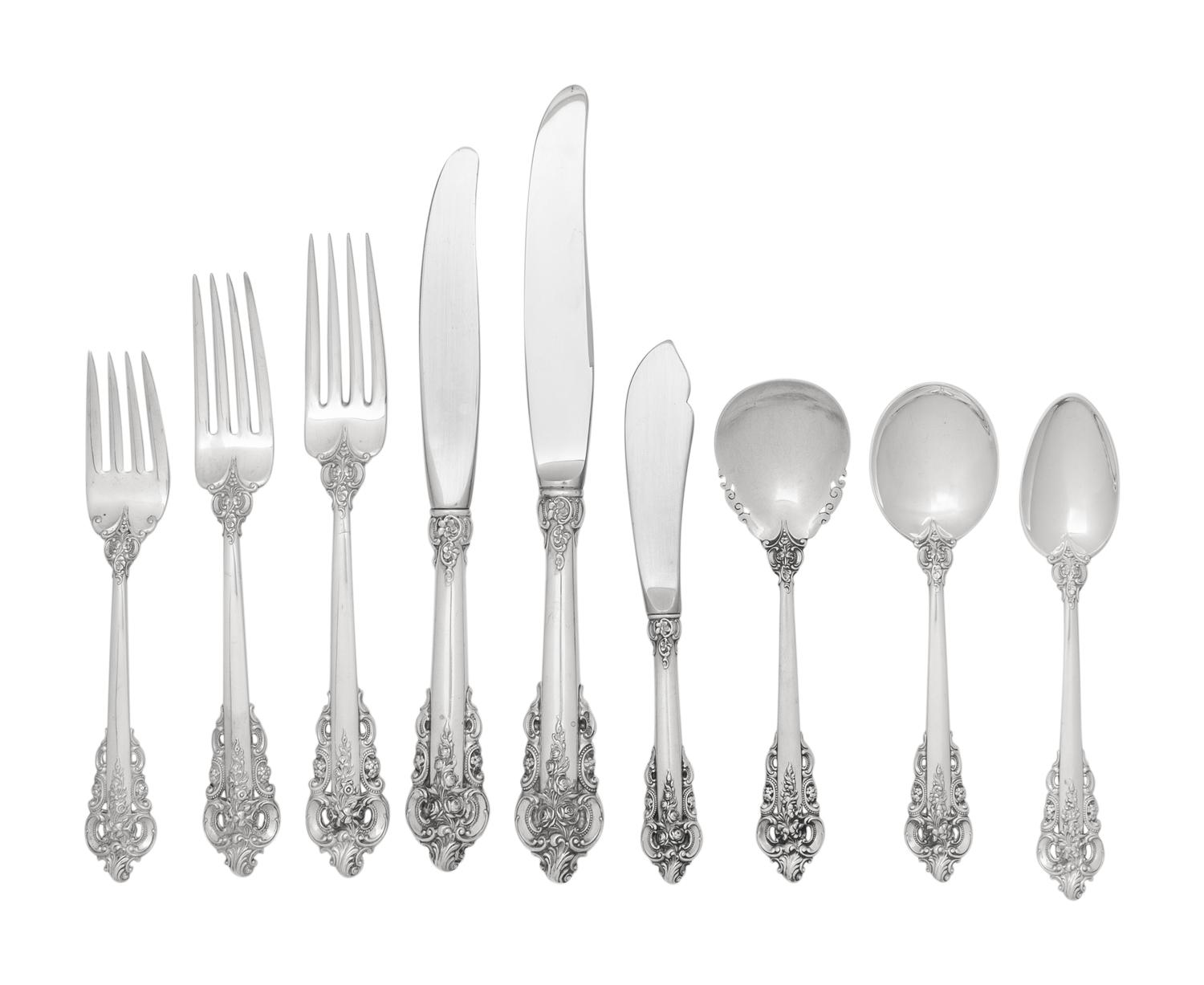 An American Silver Flatware Service
