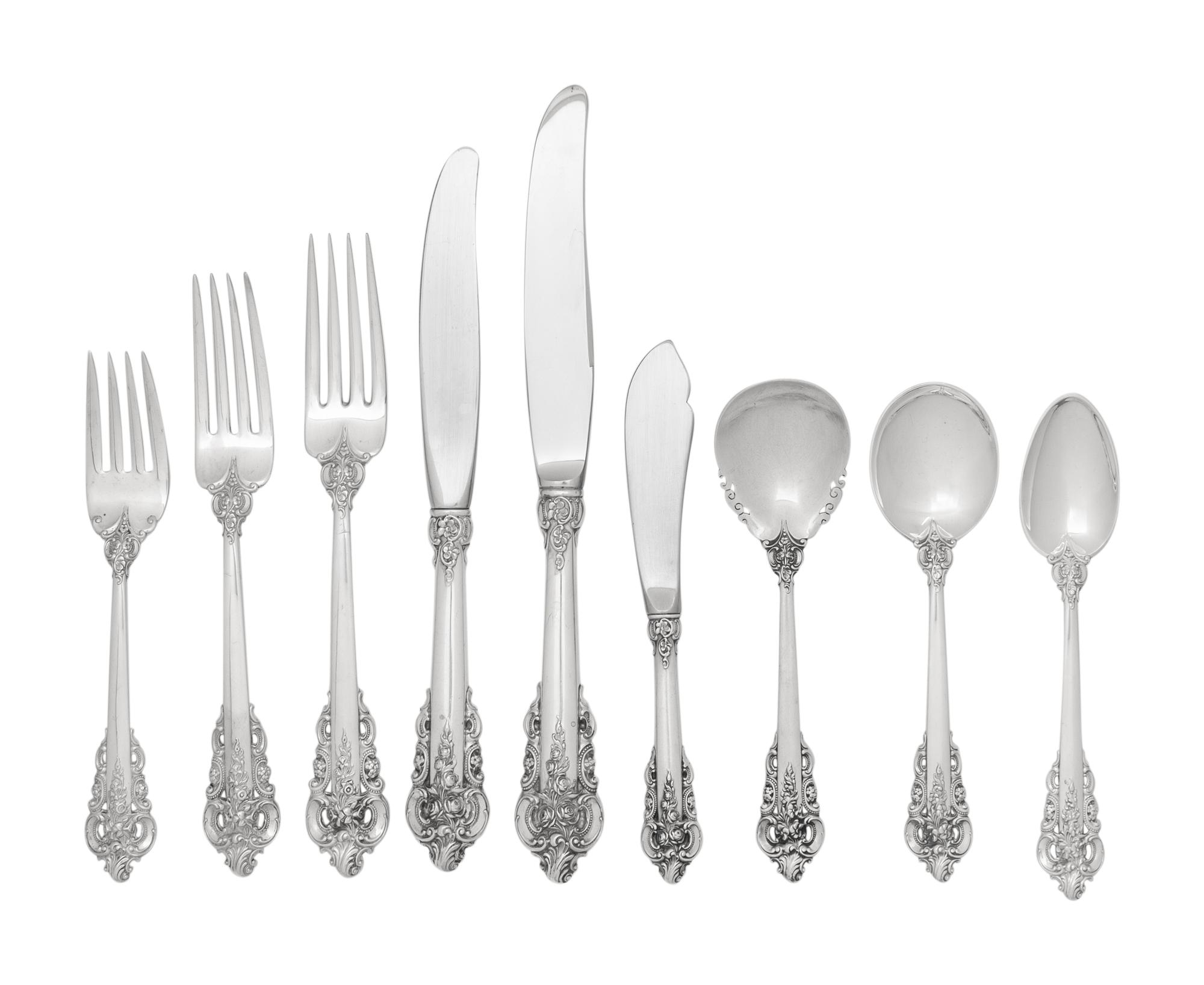 An American Silver Flatware Service