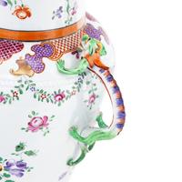 A Pair of Porcelain Urns with Dragon Handles