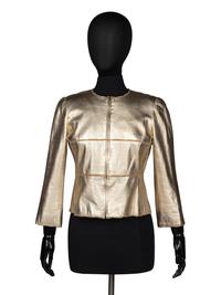 Chanel Metallic Gold Leather Jacket