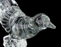 A Pair of Molded Glass Pheasant Ornaments