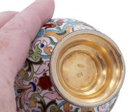 A Feodor Ruckert Enameled Silver Covered Jar