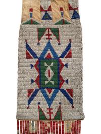Sioux Beaded Hide Tobacco Bag