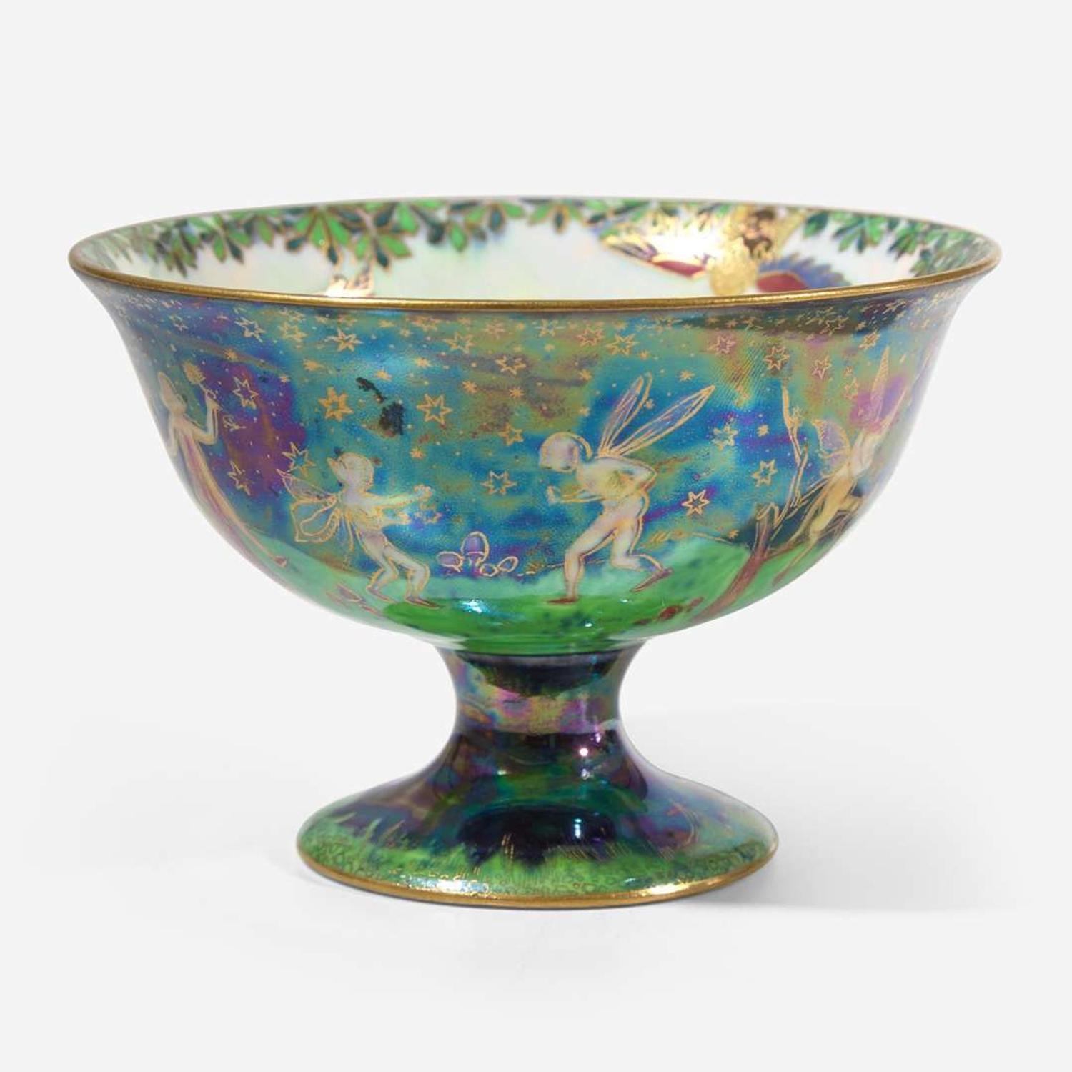 A Wedgwood Black Fairyland Lustre Melba Bowl UK, circa 1925