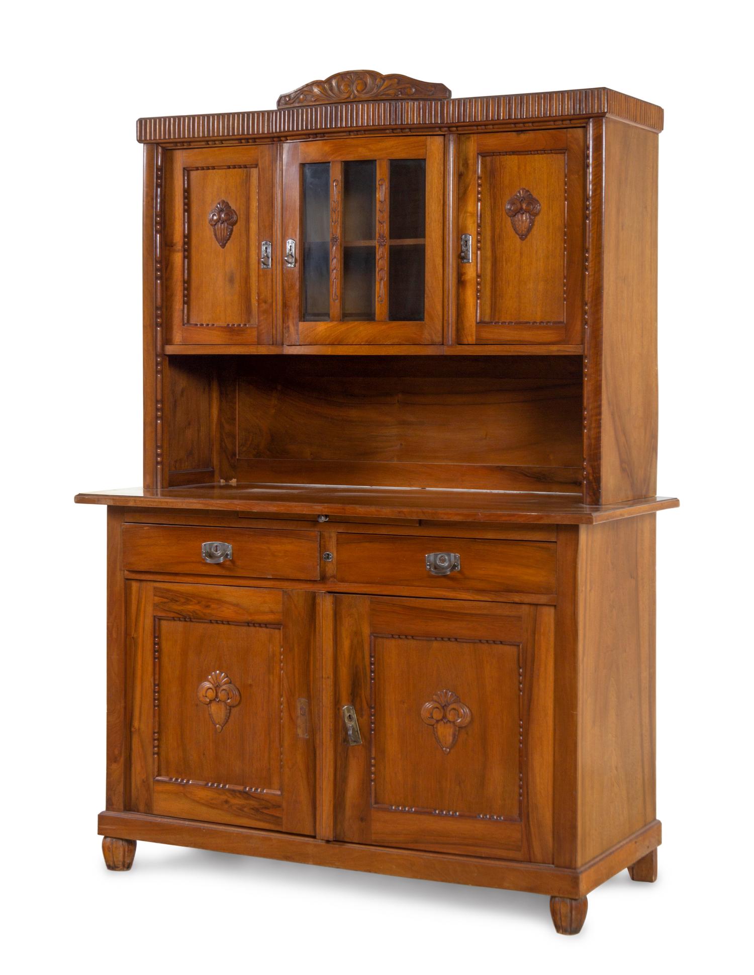 A Belgian Walnut Serving Cabinet