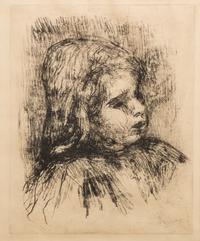 Pierre Auguste Renoir, (French, 1814-1919), de Trois-Quarts a Droit, circa 1908