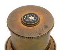 An Italian Pietra Dura Inset Brass Box