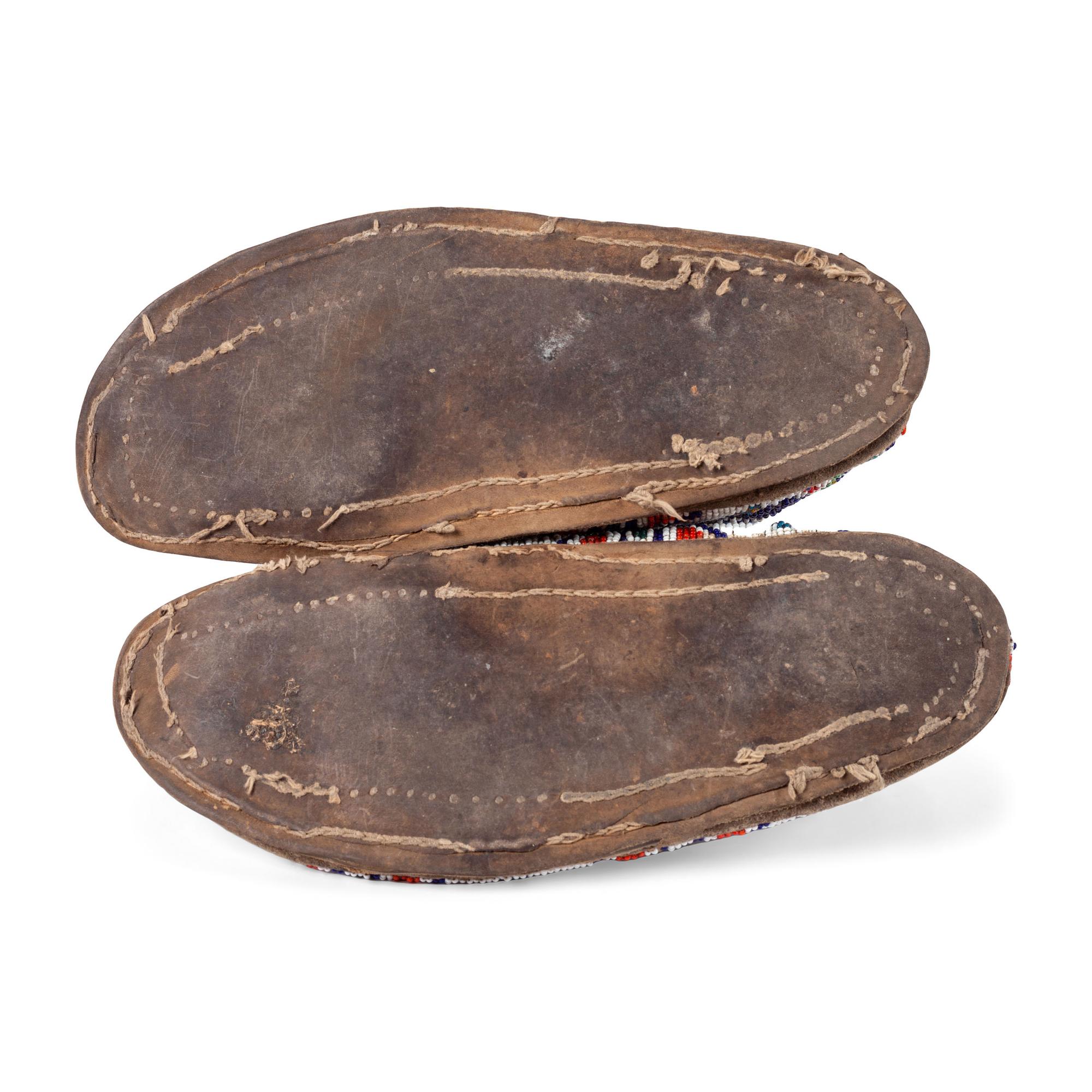 Sioux Beaded Hide Moccasins