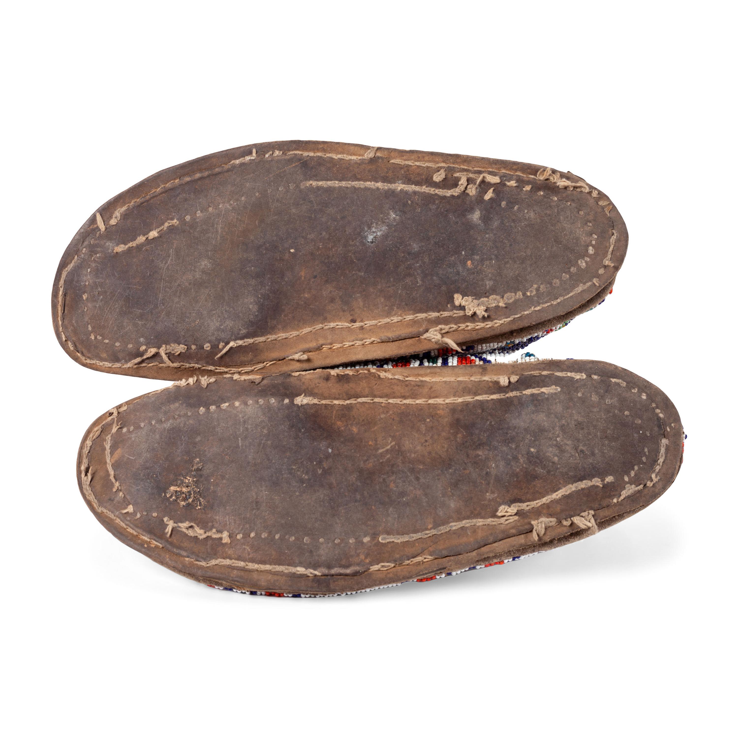 Sioux Beaded Hide Moccasins