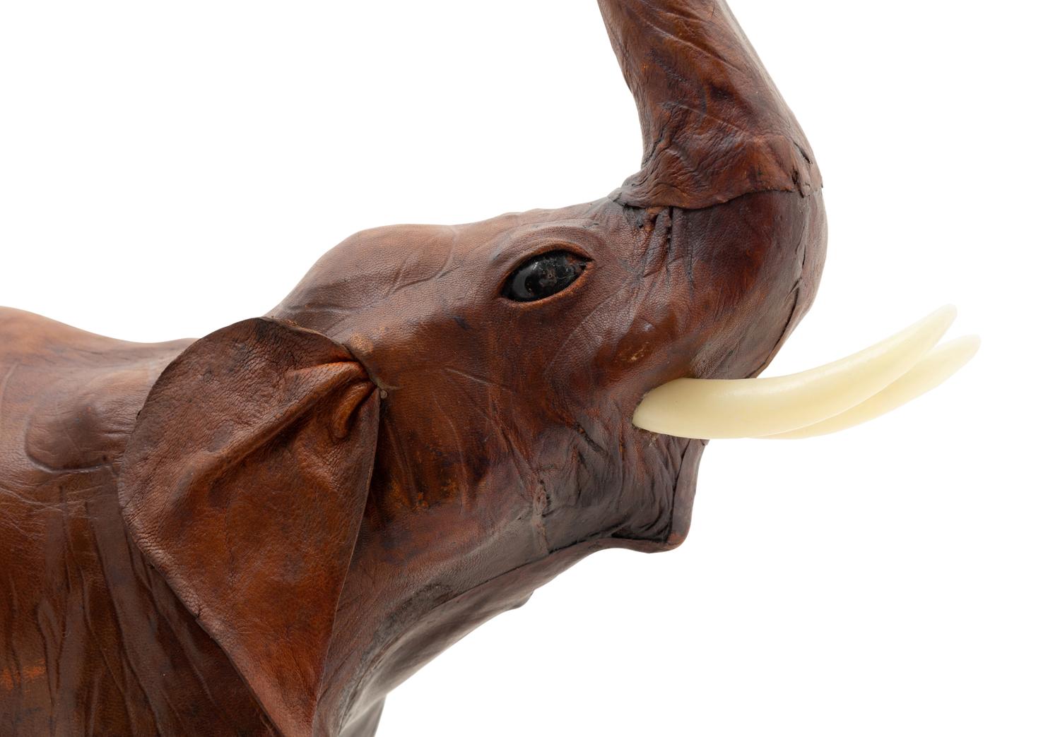 A Leather-Veneered Model of an Elephant