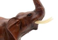 A Leather-Veneered Model of an Elephant