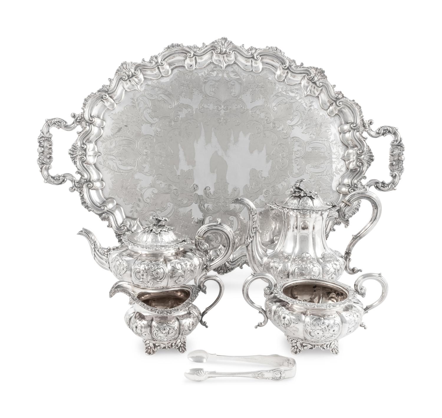 A Victorian Silver Four-Piece Tea and Coffee Service