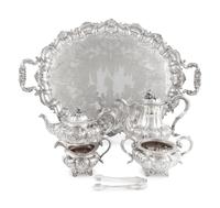 A Victorian Silver Four-Piece Tea and Coffee Service