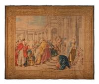 An Italian Painted Tapestry Depicting the Disdain of Mordecai