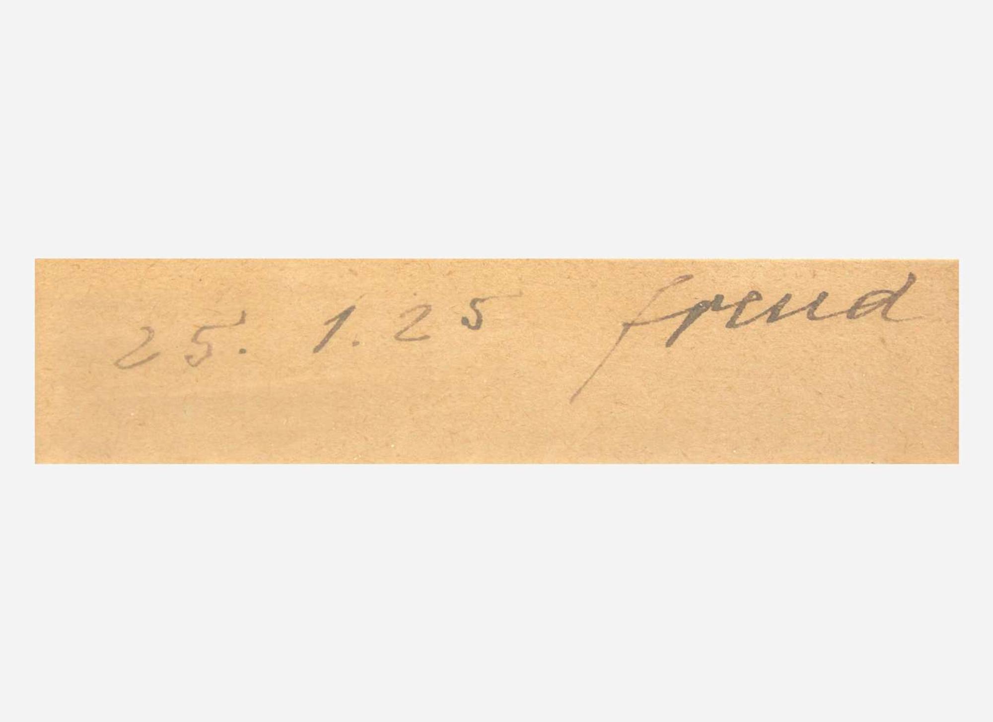 [Psychology] Freud, Sigmund: Cut signature