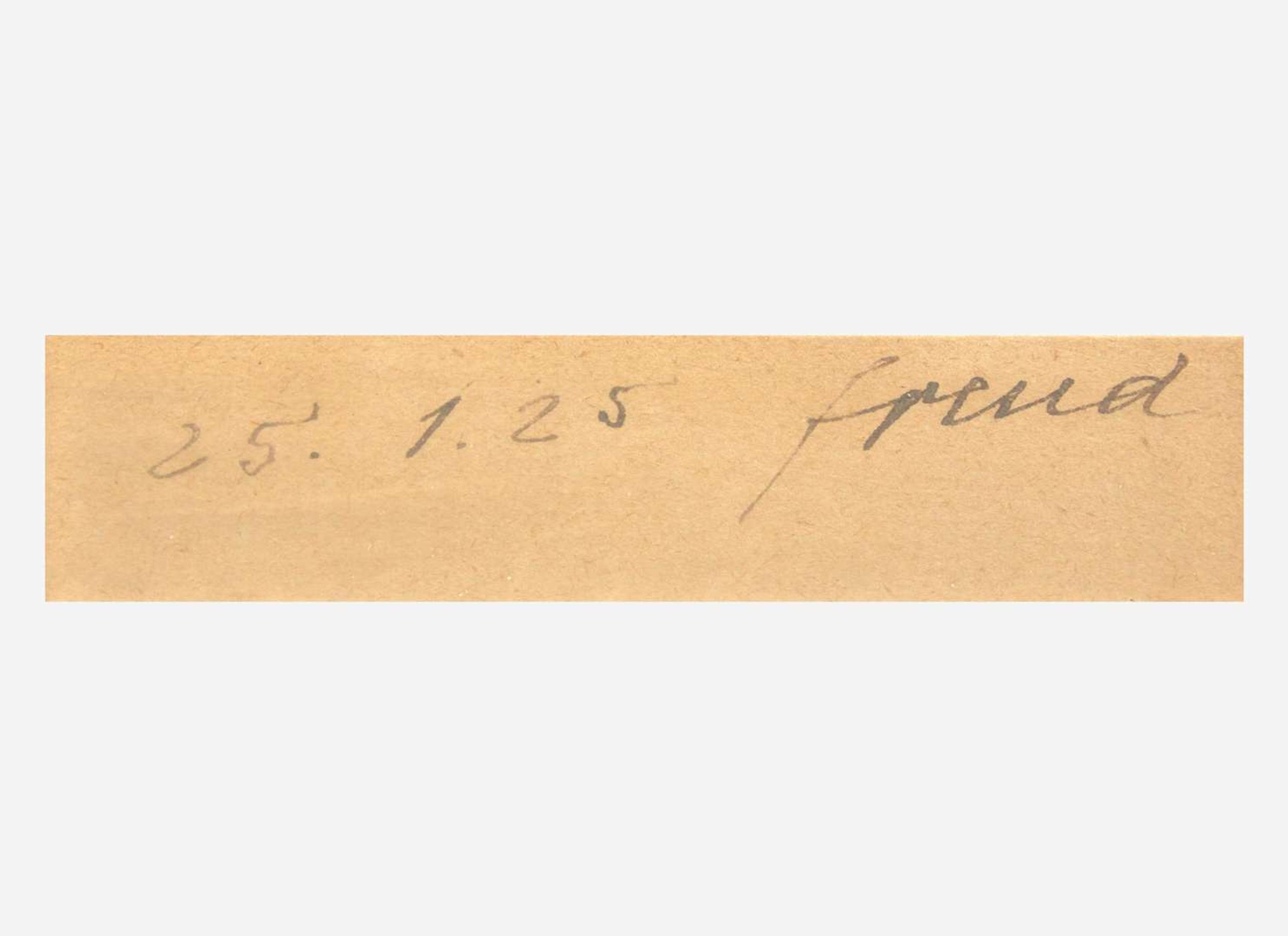 [Psychology] Freud, Sigmund: Cut signature