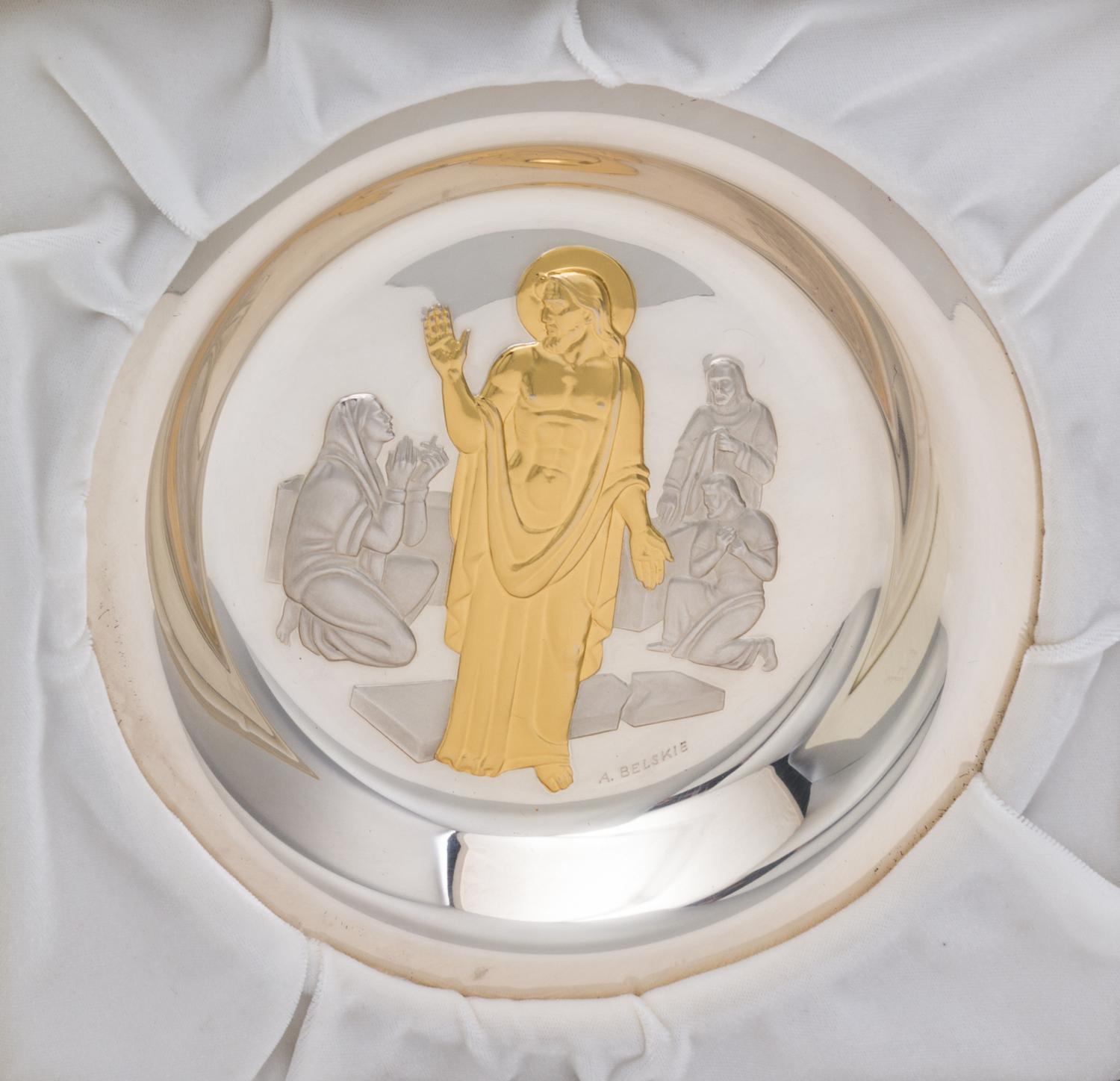 A Franklin Mint Silver Easter Plate Diameter 8 inches. — ABRAM BELSKIE, 1974