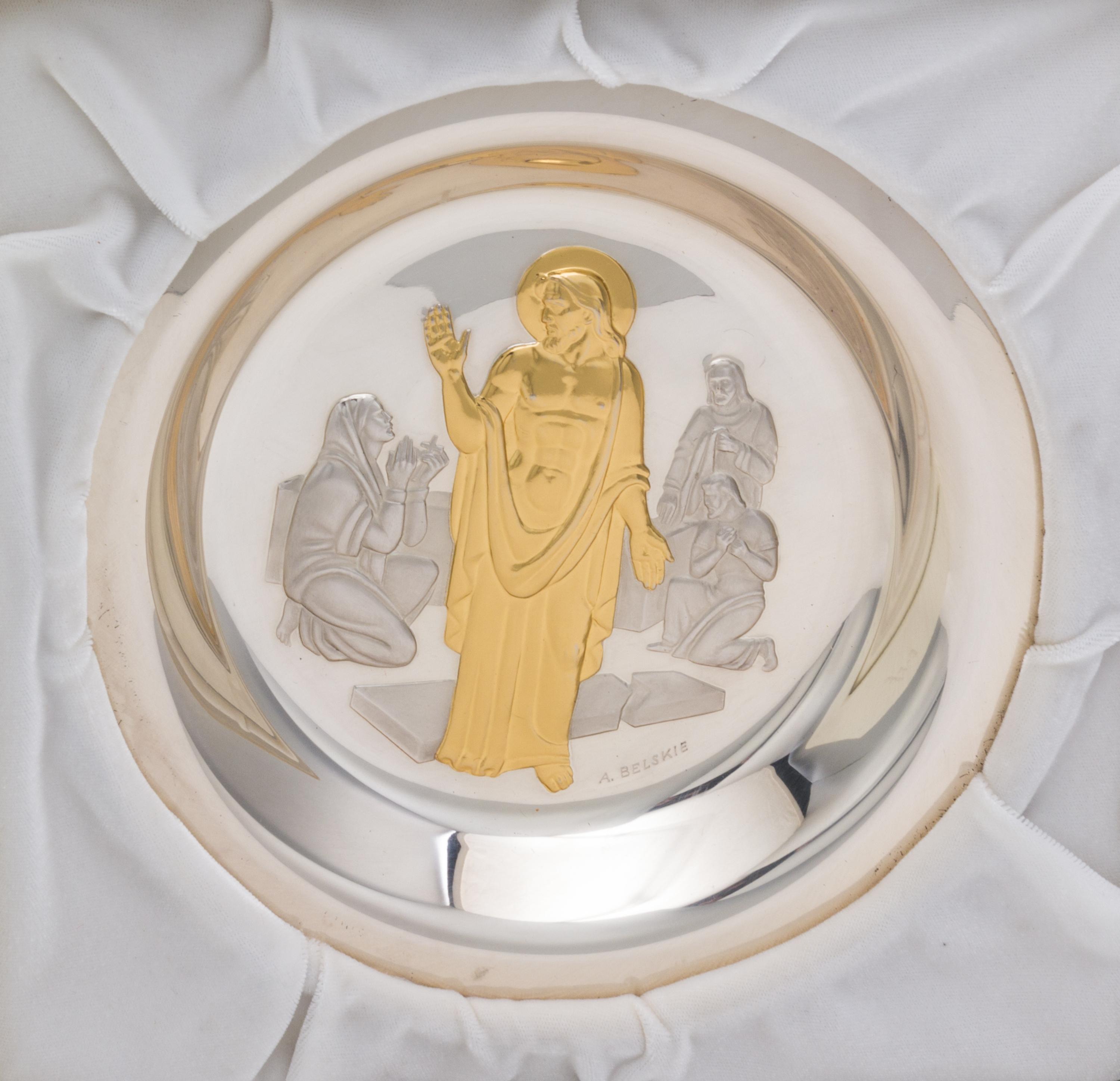 A Franklin Mint Silver Easter Plate Diameter 8 inches. — ABRAM BELSKIE, 1974