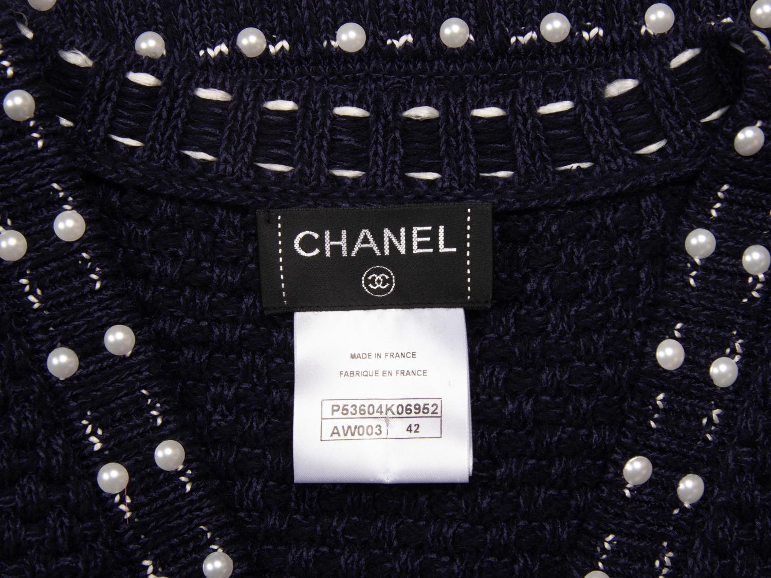 Chanel, Navy Knit Cardigan