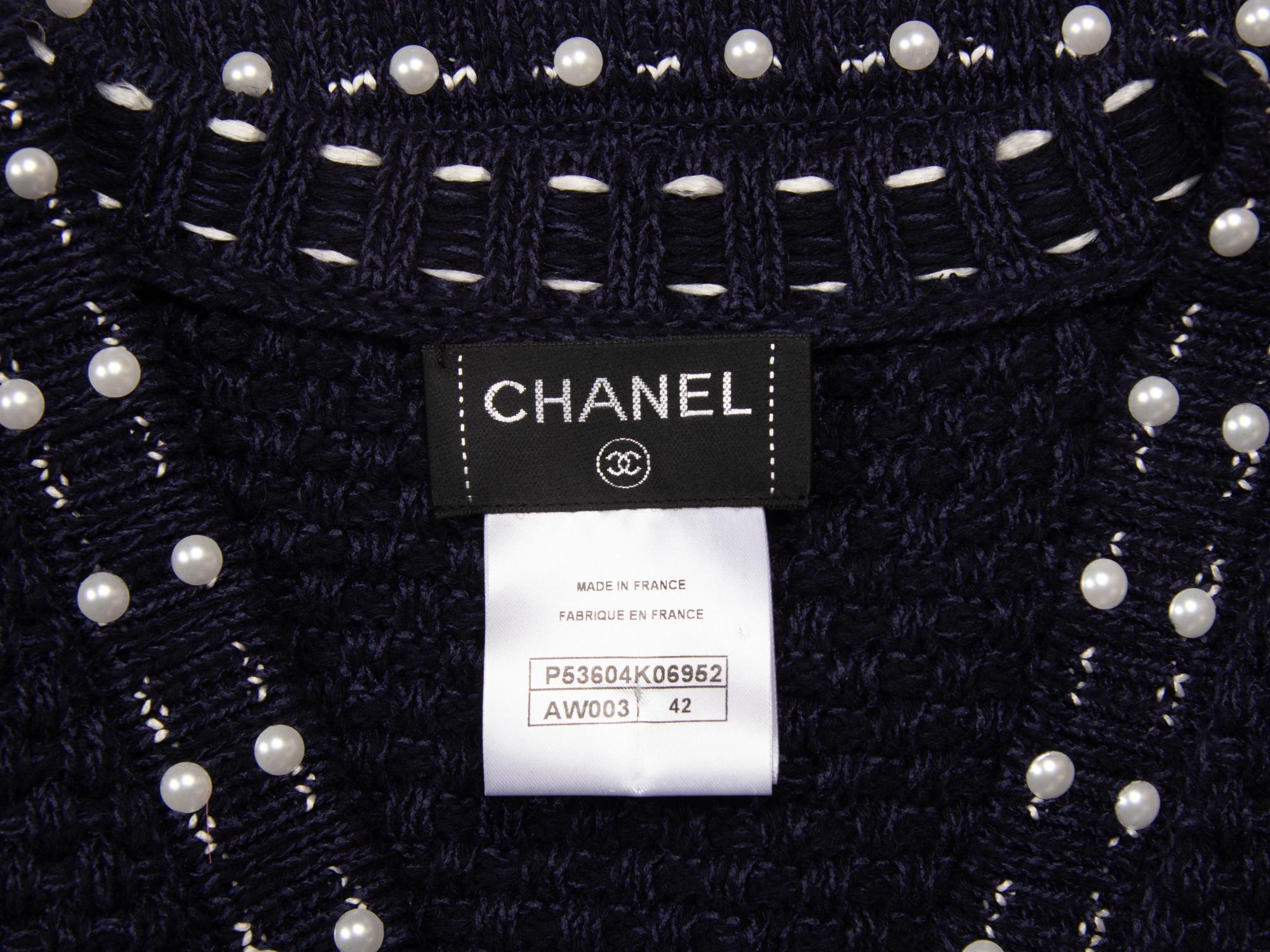 Chanel, Navy Knit Cardigan