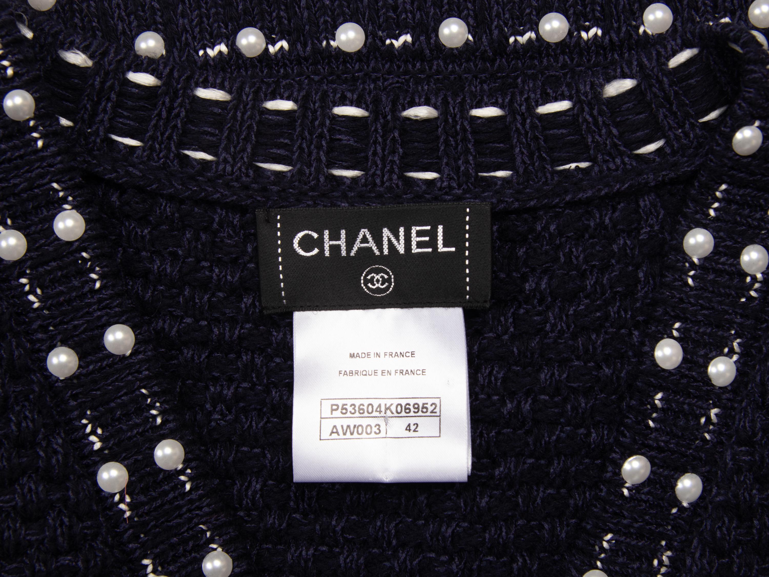 Chanel, Navy Knit Cardigan