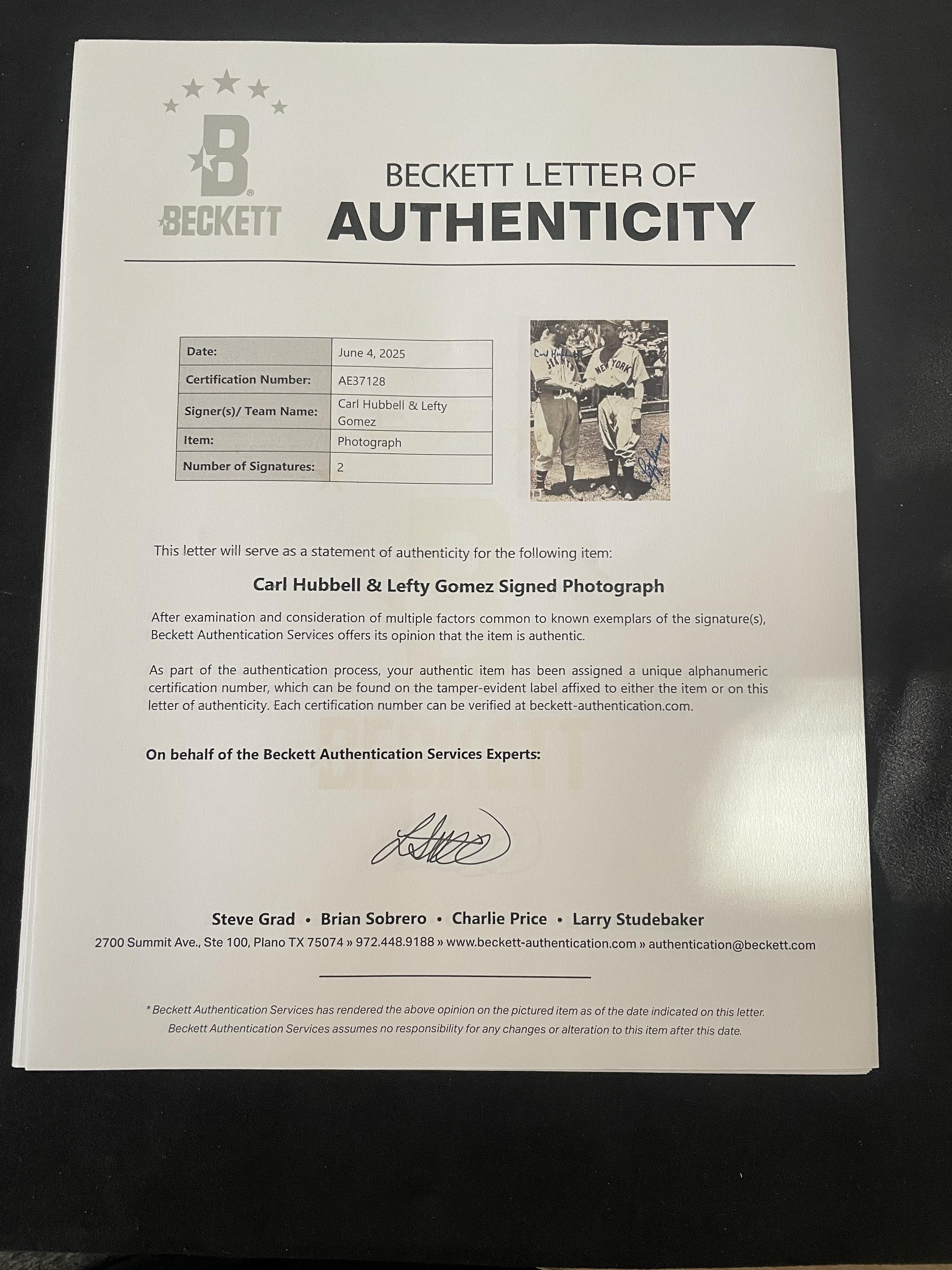A Large Collection of Baseball Hall of Fame and Notable Signed Photographs (Beckett Authentication Services)