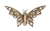 An Antique Gold and Diamond Butterfly Brooch, 4.30 dwts.