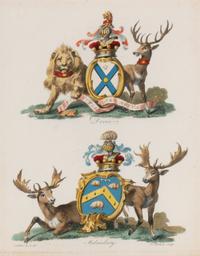 A Set of Ten English Engravings of Coats of Arms