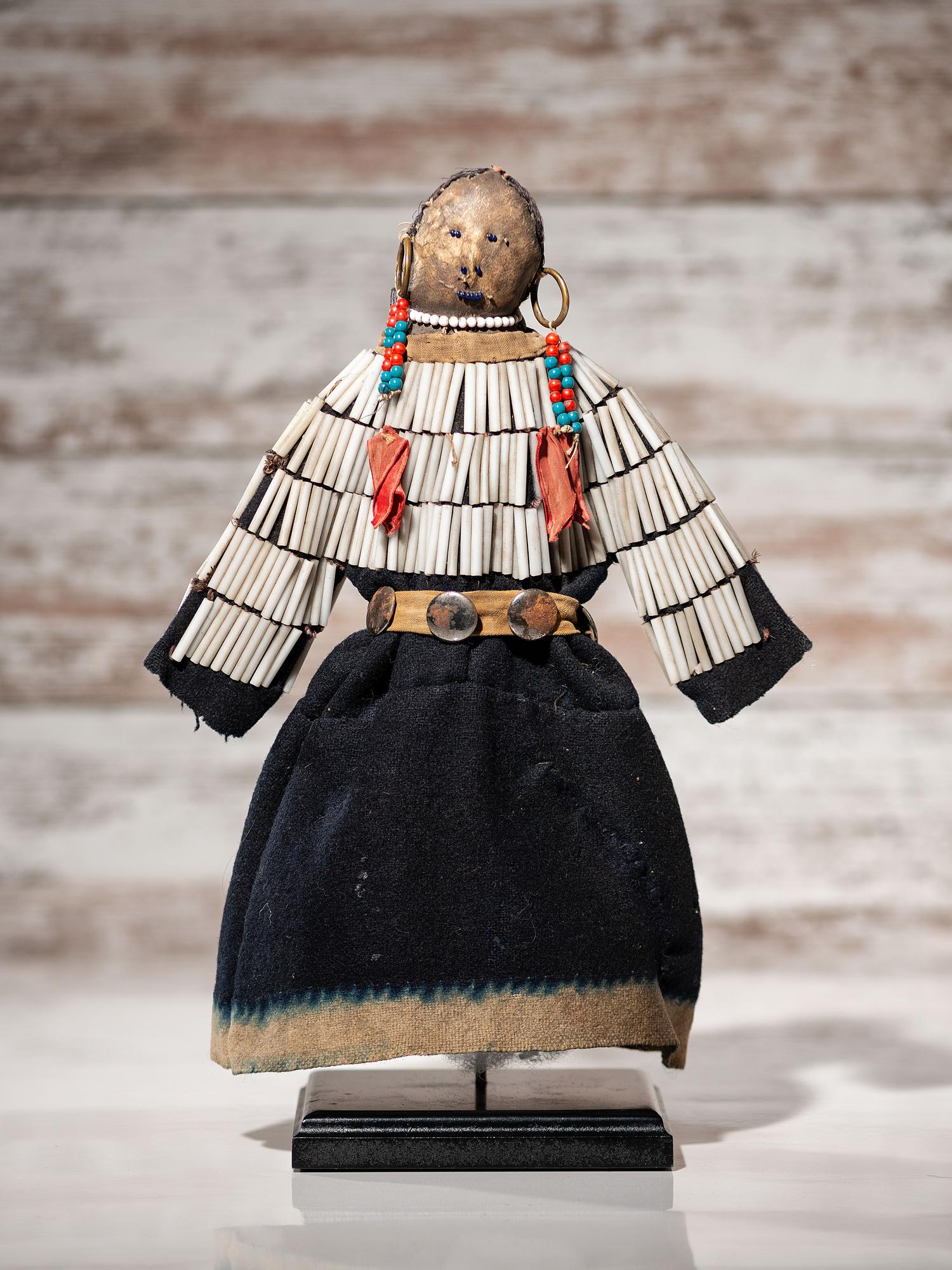 Apsáalooke (Crow) Beaded Buffalo Hide Doll