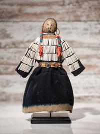 Apsáalooke (Crow) Beaded Buffalo Hide Doll