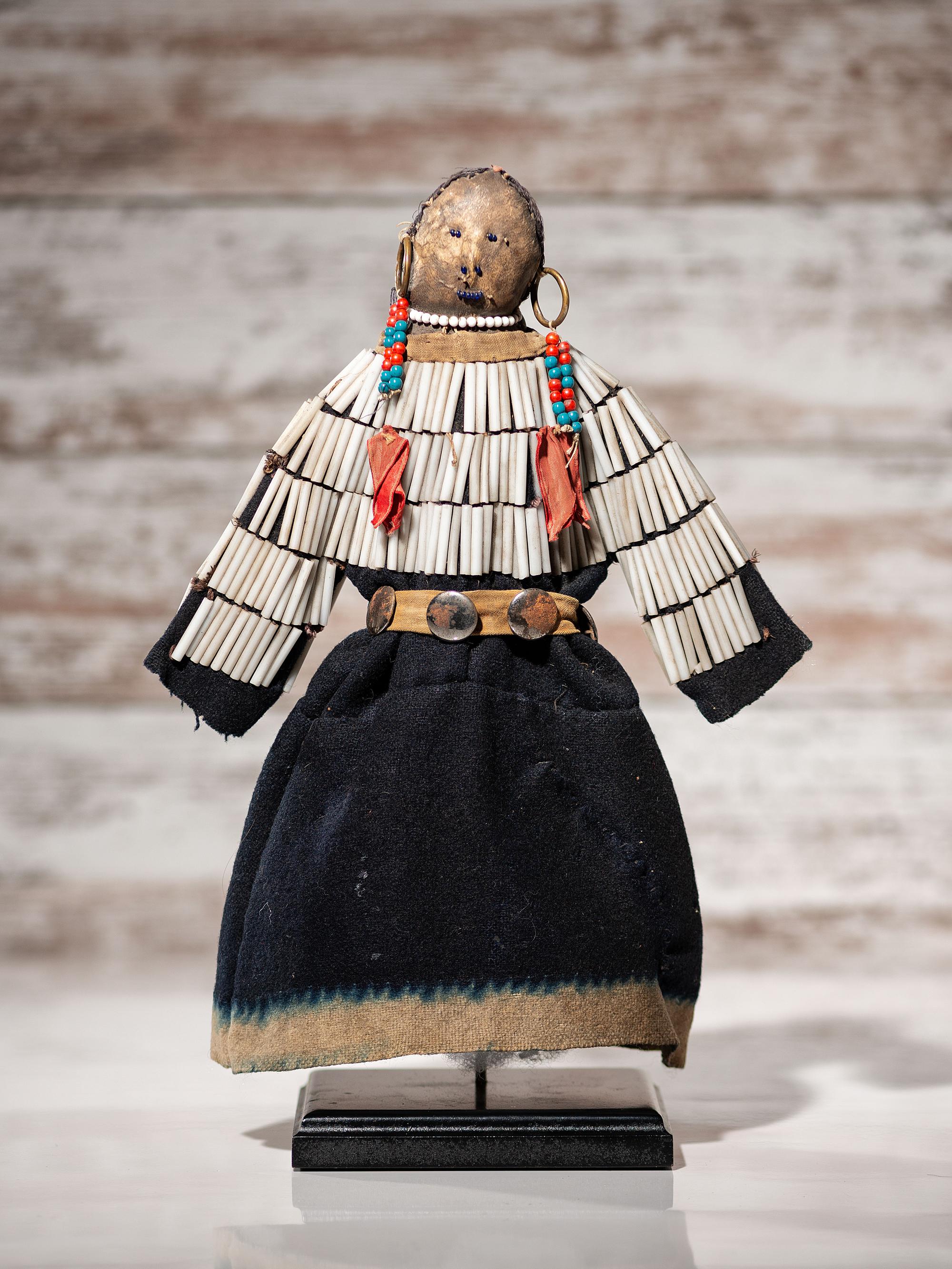 Apsáalooke (Crow) Beaded Buffalo Hide Doll
