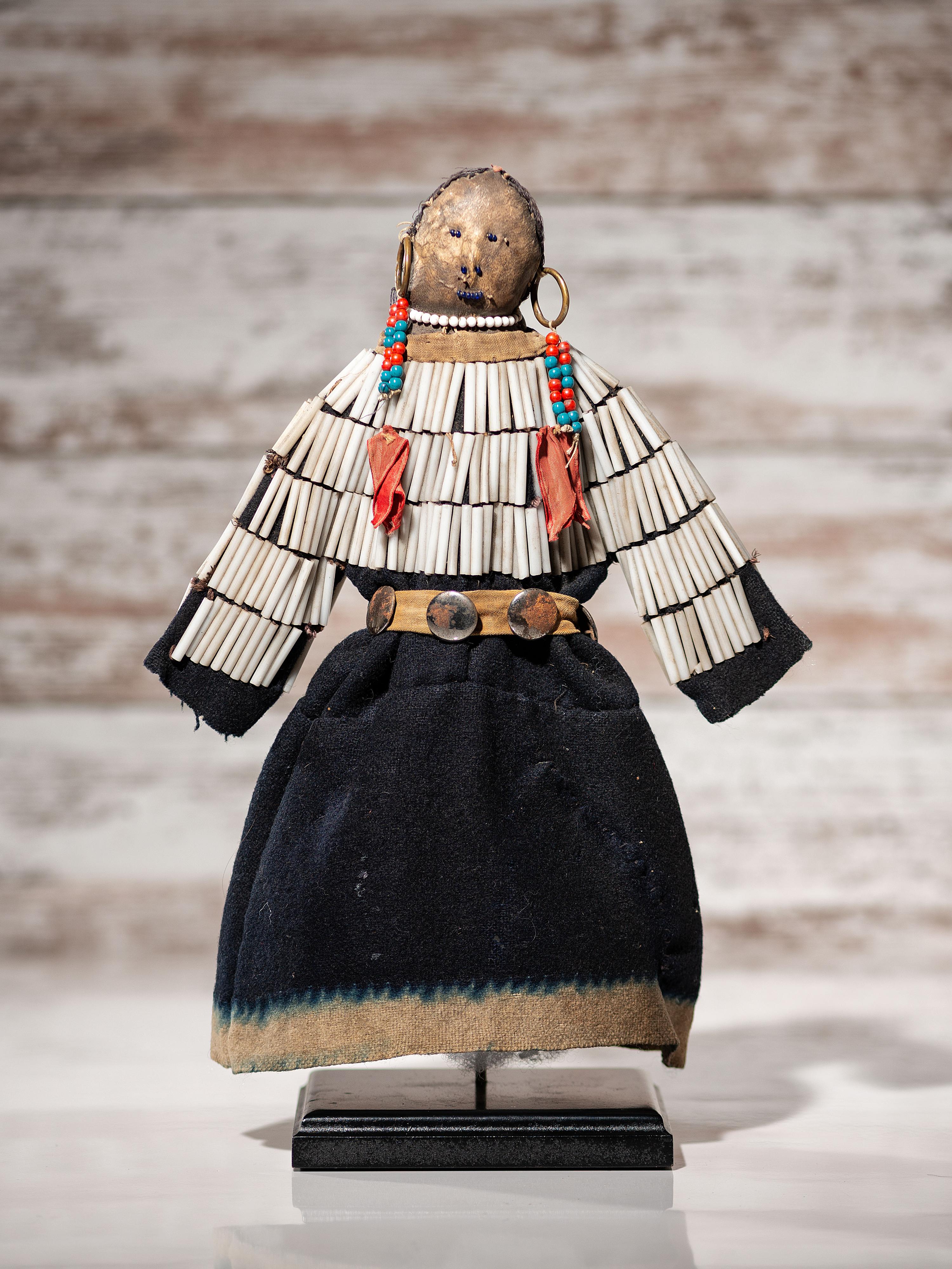 Apsáalooke (Crow) Beaded Buffalo Hide Doll