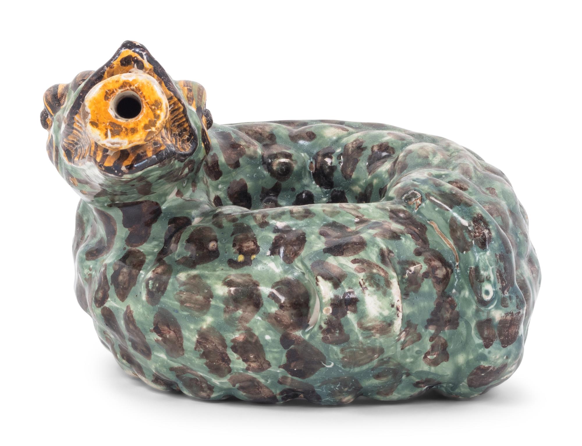 A Glazed Terra Cotta Serpent