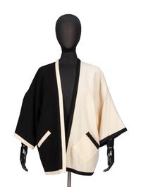 Chanel, Contrast Bouclé Kimono Jacket