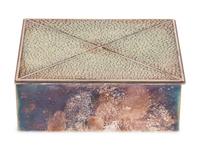 A Tiffany and Co. Silver-Plate and Shagreen Box