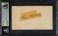 A Honus Wagner Signed Autograph Index Card (Beckett Authentication Services)